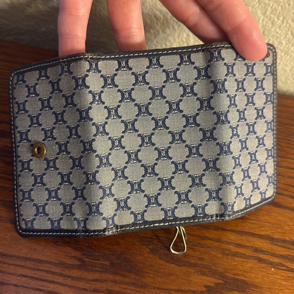 Celine Macadam Authentic Blue Canvas Keyholder Case missing key holders - Picture 4 of 14